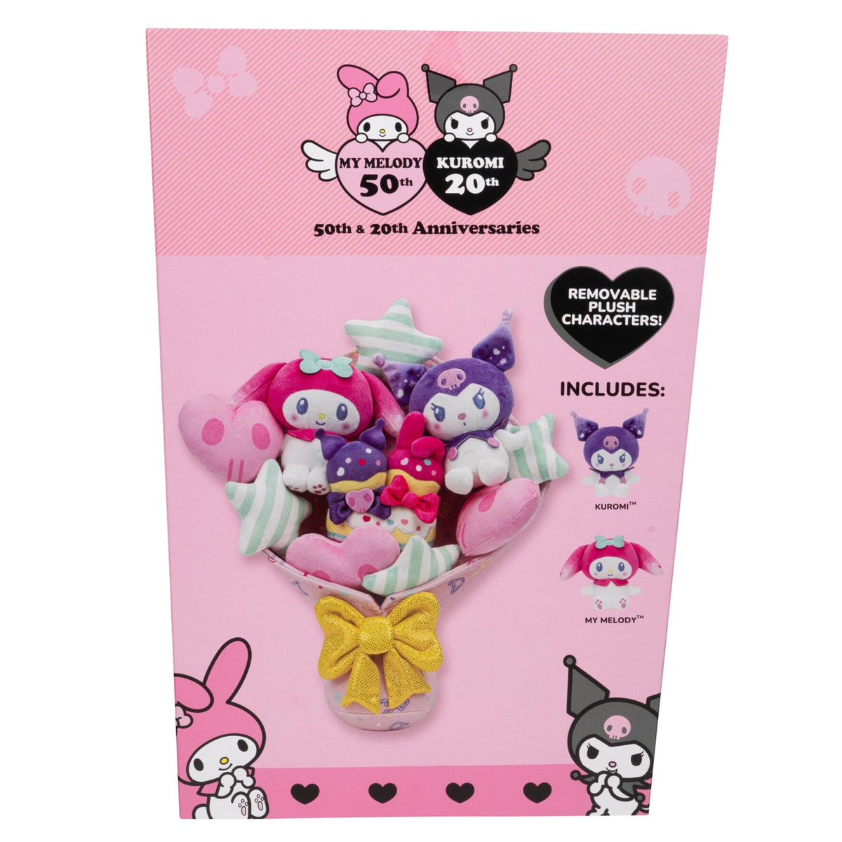 Hello Kitty and Friends 12-Inch My Melody and Kuromi Anniversary Plush Bouquet