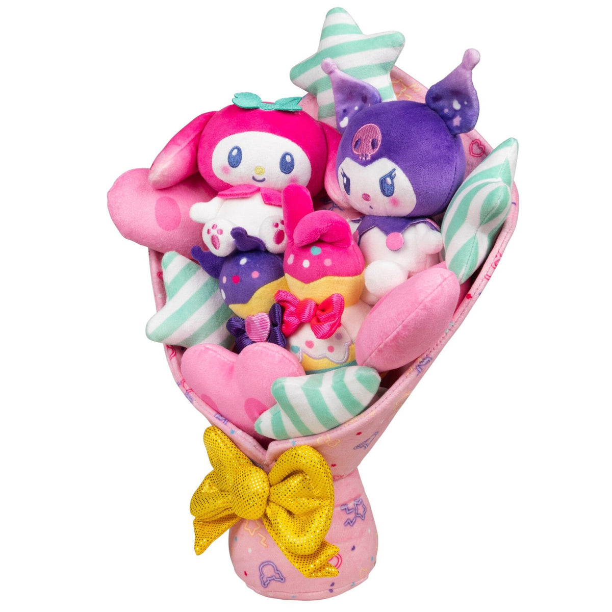 Hello Kitty and Friends 12-Inch My Melody and Kuromi Anniversary Plush Bouquet