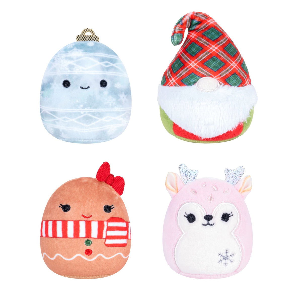 Squishmallows 4-Pack Micromallows Holiday Wreath - Plush Florals