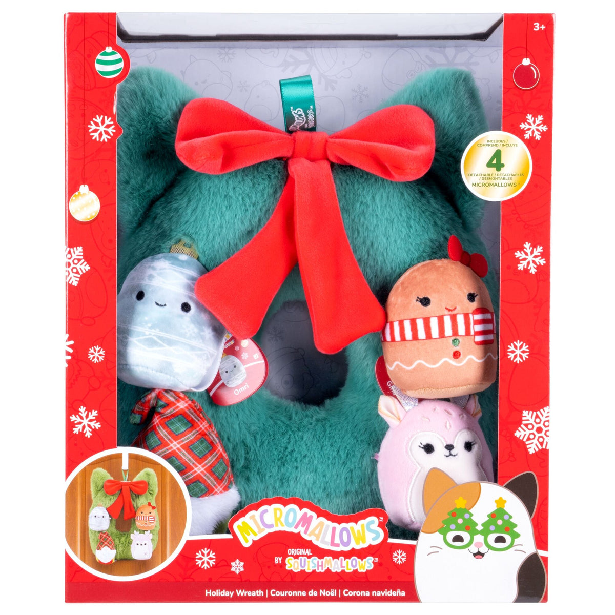 Squishmallows 4-Pack Micromallows Holiday Wreath - Plush Florals
