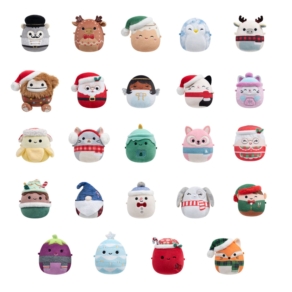 Squishmallows 24-Day Micromallows Holiday Plush Advent Calendar - New Squishmallows