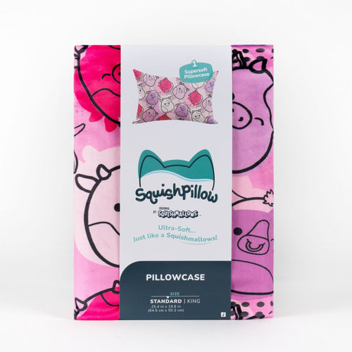 "Comic Pop" Pink SquishPillow Pillowcase (Standard)