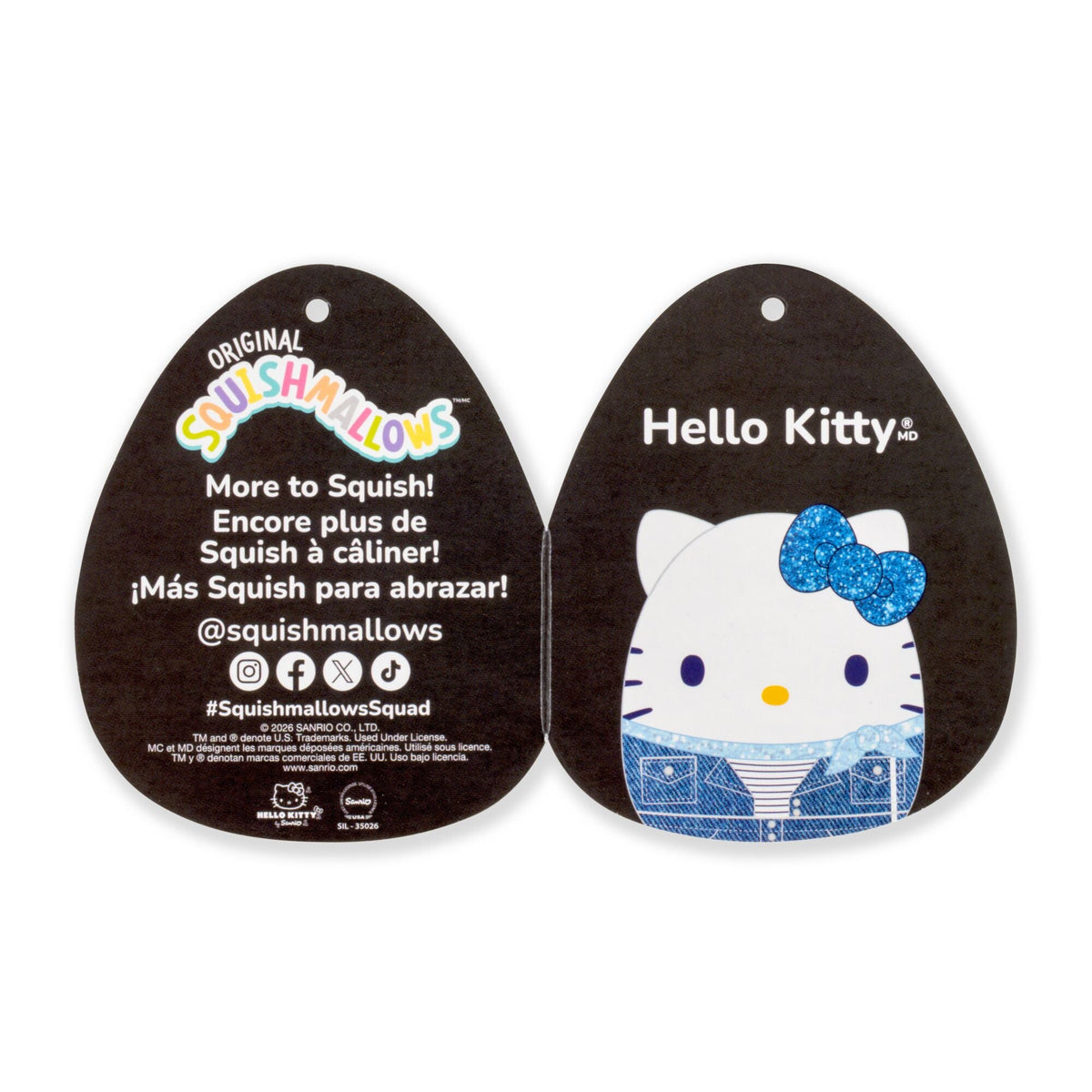 Hello Kitty and Friends 12-Inch Denim Hello Kitty Squishmallows - Online Exclusives