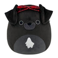 12-Inch Natty the Black Lab with Red Plaid Headband