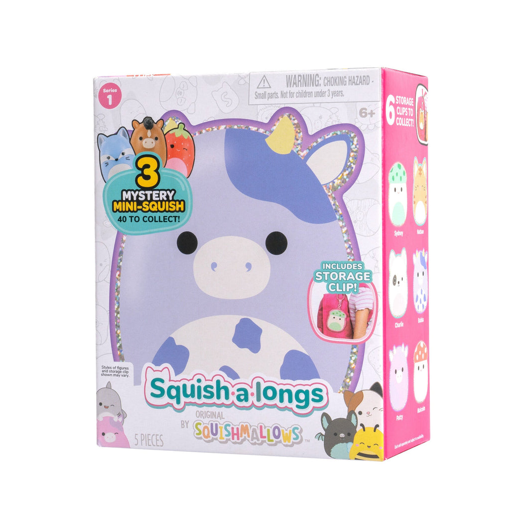 Squish-a-longs Clip & Go - Includes 3 Mini-Squish & Clip Case