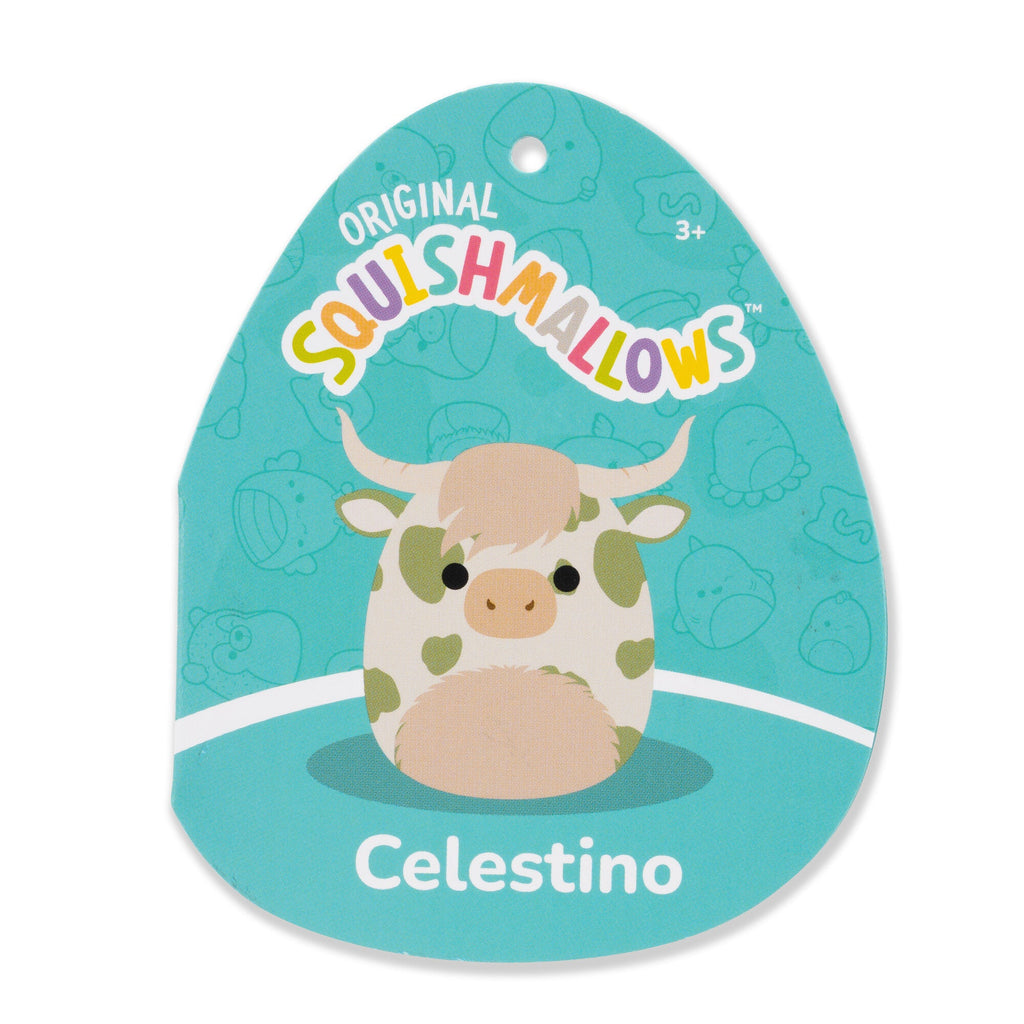 20-Inch Celestino the Sage Green Spotted Highland Cow