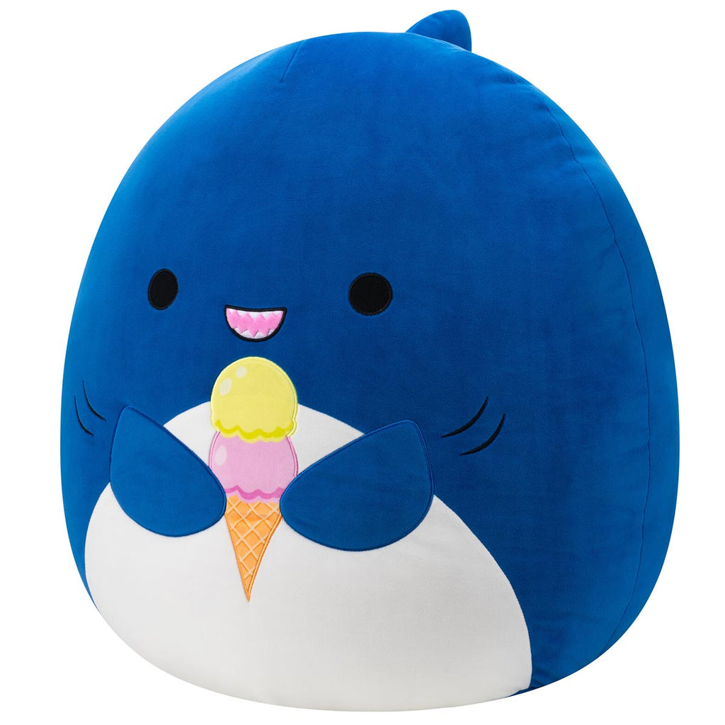 20-Inch Mav the Blue Shark Holding Ice Cream