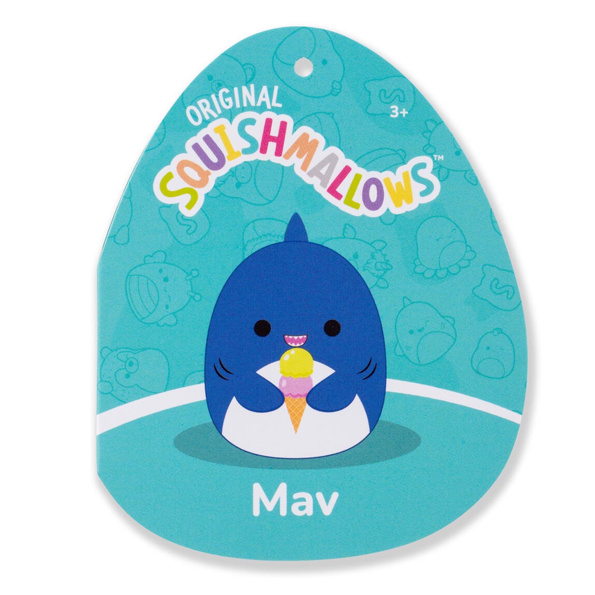 20-Inch Mav the Blue Shark Holding Ice Cream