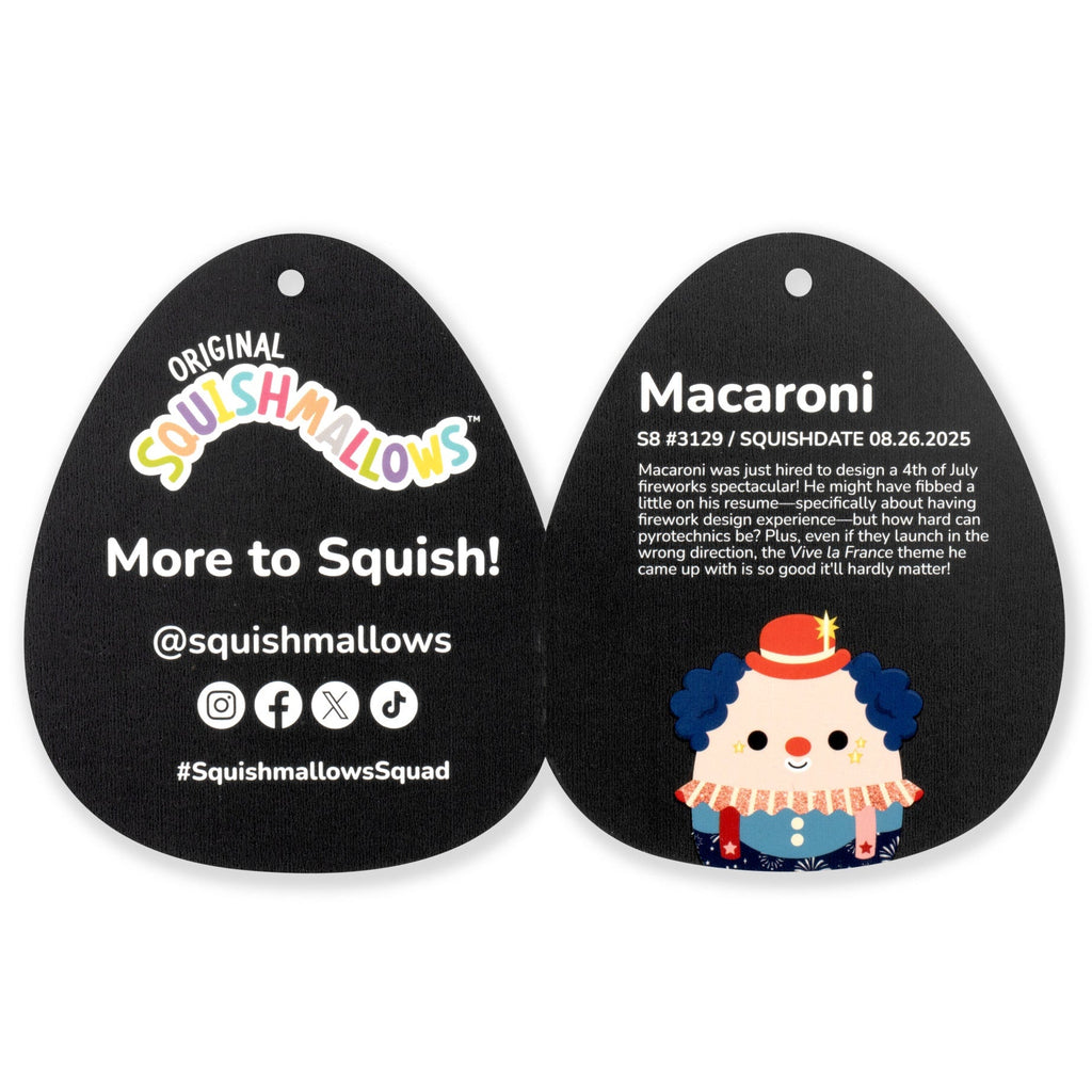 8-Inch Select Series Macaroni the Firework Clown - New Squishmallows