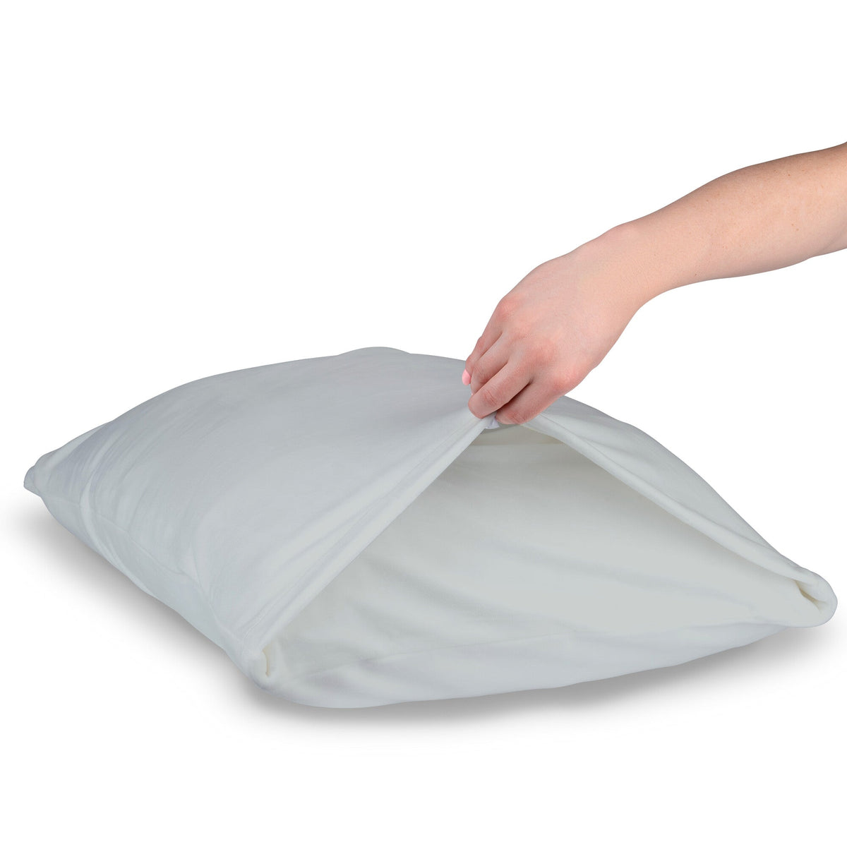 “Solid Slumber” Light Grey SquishPillow Pillowcase (Standard Size)