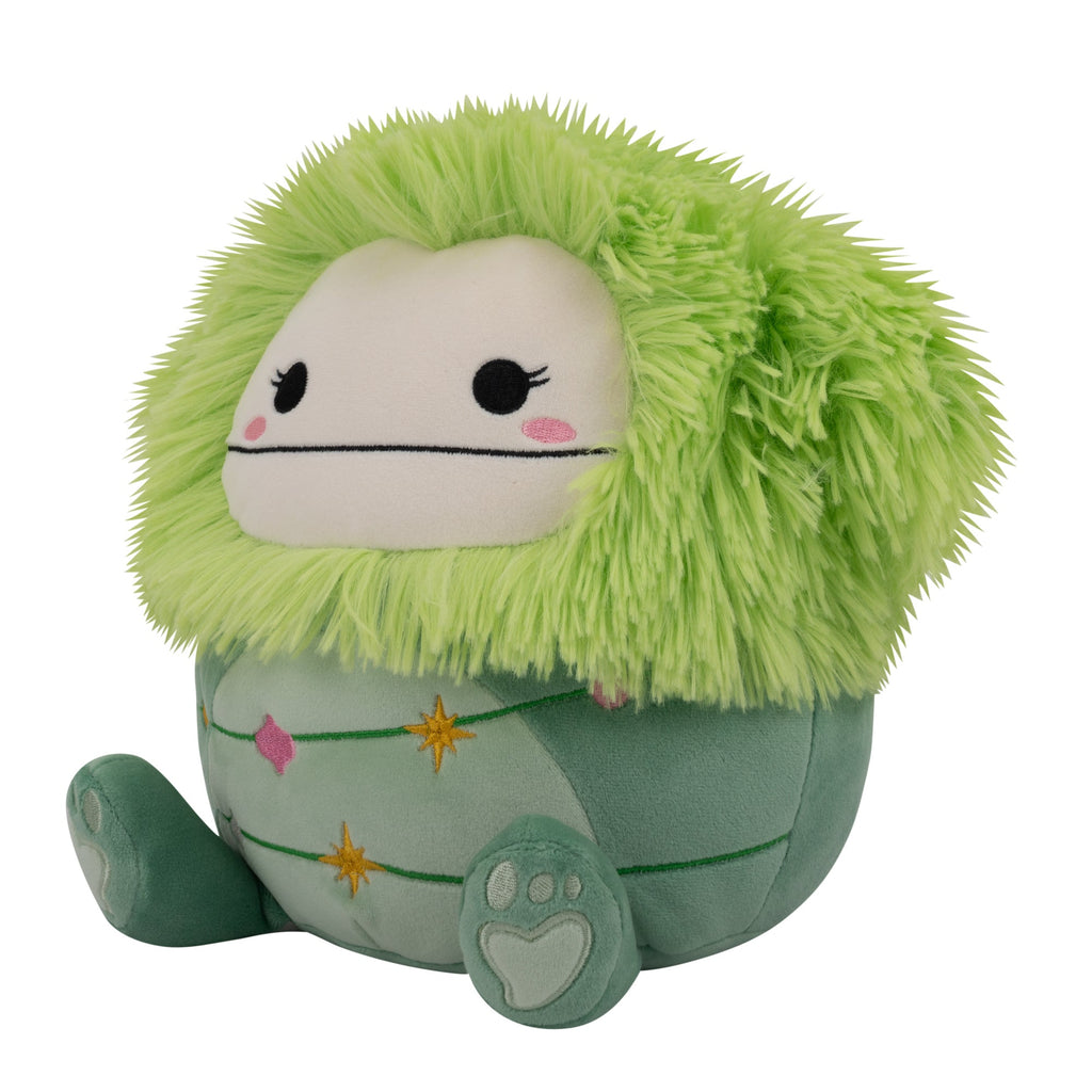 8-Inch Bren the Green Bigfoot Wrapped with String Lights