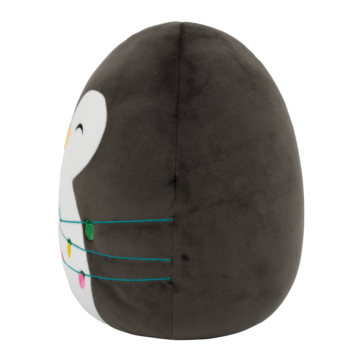 12-Inch Luna the Black Penguin with String Lights